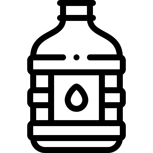 Bidón de agua negro